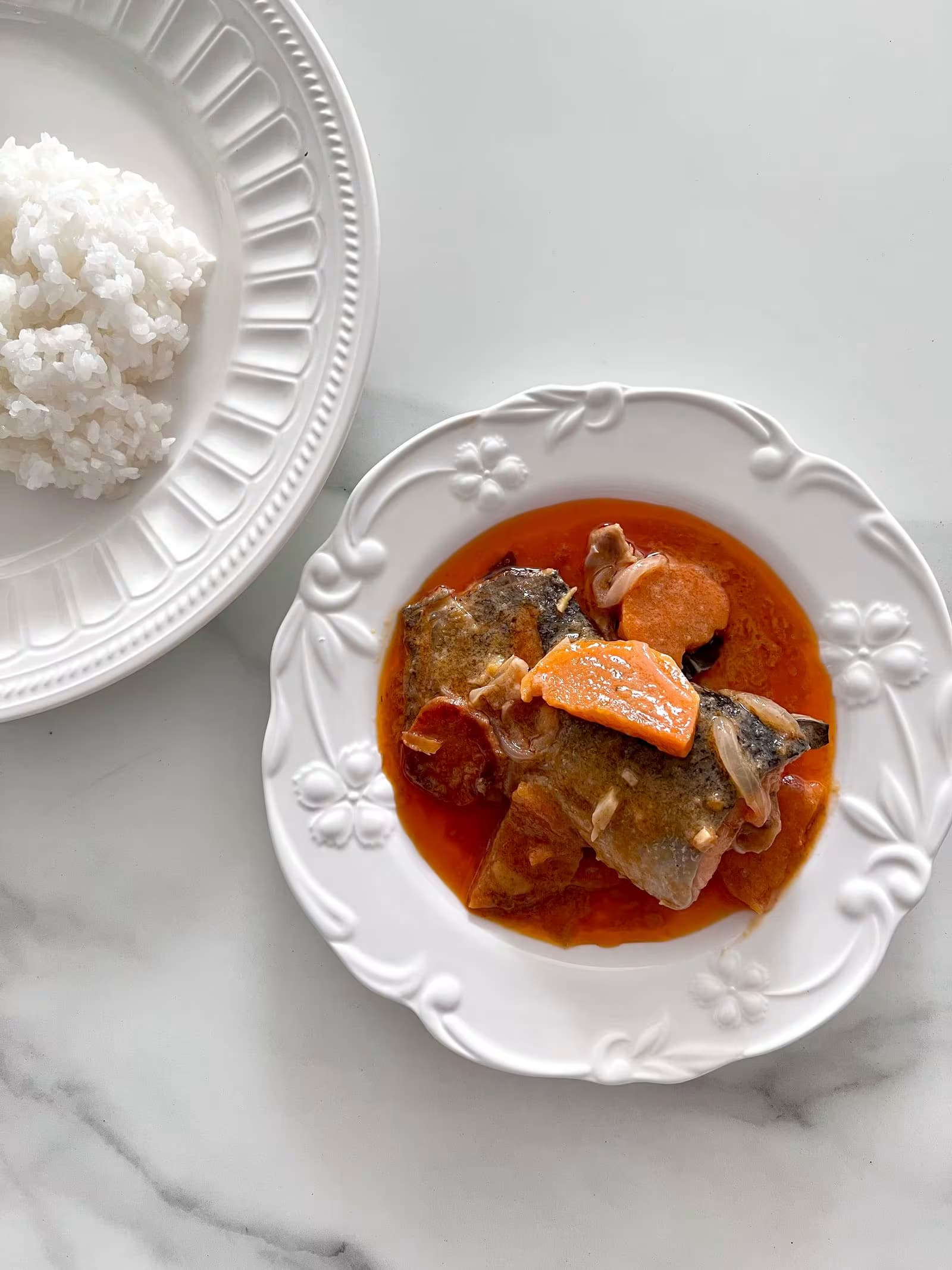 Kerala Fish Curry with Red Rice